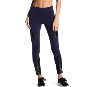 Danica Patrick faux leather panel legging-SMALL